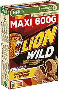 Хрустящие злаковые хлопья Lion Wild с шоколадной начинкой, 600 г