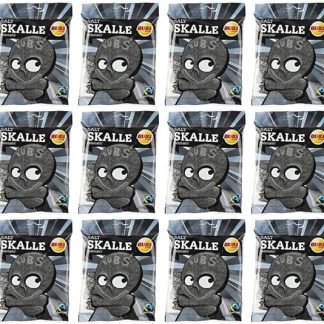 Соленая лакрица Bubs Skull, 12 пакетиков по 90 г.