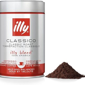 Молотый эспрессо Illy Cafe Classico, мягкий и бархатистый, 100% арабика - упаковка 250 г.