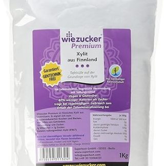 Премиальный березовый сахар Wiezucker из Финляндии, ксилит, изготовленный из твердых пород древесины, (1 x 1 кг)