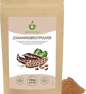 Порошок рожкового дерева 250 г, молотые стручки рожкового дерева, натуральный подсластитель для десертов и выпечки.