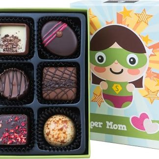 Пралине «Супермама» – 6 пралине в упаковке в стиле комикса | шоколад для мамы | подарок для мамы | День матери | Пралине ко Дню женщин | подарок на День матери | идея подарка | день рождения | Mutti | Женщина