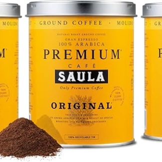 Кофе SAULA PREMIUM, упаковка из 3 банок по 250 г каждая. Премиум-кофе Original, 100% молотая арабика, 250 г (набор из 3 банок).