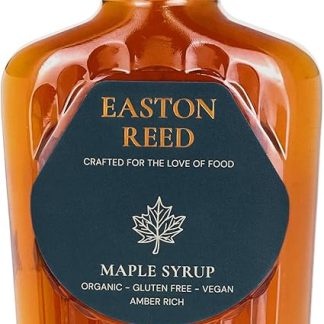 Кленовый сироп Easton Reed Organic класса А, янтарного цвета, 250 мл - канадский кленовый сироп из Квебека - веганский заменитель сахара для блинов и маринадов - стеклянная бутылка, янтарного цвета