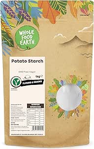 Картофельный крахмал Wholefood Earth, без ГМО, веганский, без молочных продуктов, без добавления сахара, 1 кг
