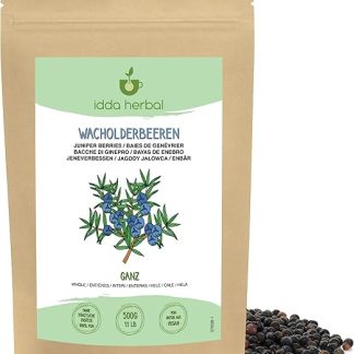 Сушеные ягоды можжевельника IDDA Herbal, 500 г, целые ягоды можжевельника, без добавления сахара, сухофрукты.