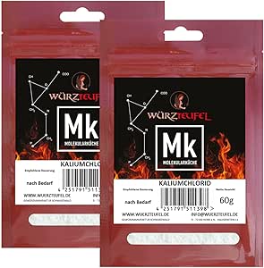 Хлорид калия, пищевая калиевая соль, диетическая соль - заменитель соли, KCL, E508. 2 пакетика по 60 г (120 г)