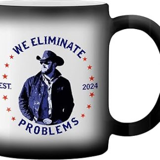 Мы решаем проблемы. Кружка для кофе Черная магия в стиле ковбоя с ранчо Даттон.