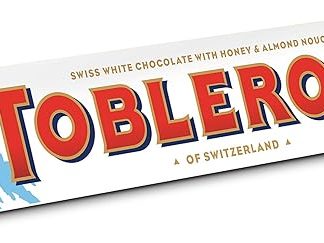 Toblerone — швейцарский белый шоколад с медовой и миндальной нугой, 100 г.