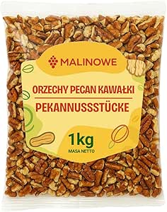 Орехи пекан с малиной, 1 кг, мелкие орехи пекан.