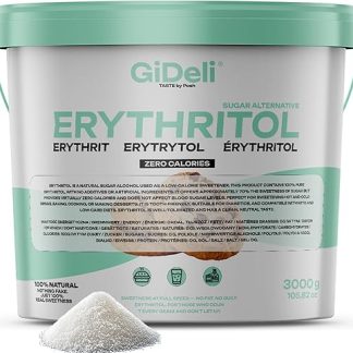 Заменитель сахара GiDeli Erytyt 3 кг в ведре. Подходит для веганов и людей с чувствительными зубами.