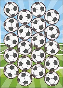 Dekora - Съедобное украшение для детского торта на день рождения в виде силуэта щита, мини-шарики в форме футбольного мяча Azyme, 3,4 см.