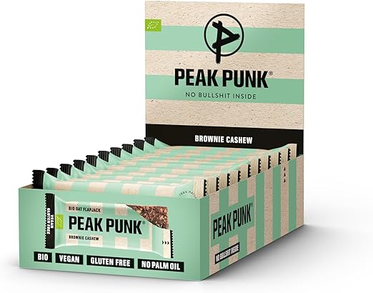 Пирожные «Peak Punk Flapjack Brownie & Cashew» (12 штук) - органические, веганские, безглютеновые, ручной работы.