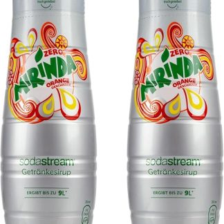 Sodastream 2x Mirinda Zero Syrup Sugar-Free Carbonator Concentrate 440 ml