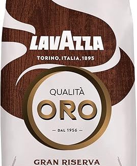 Lavazza Qualità Oro Gran Riserva, 100% арабика, 5% выдержано в бочках из-под виски, светлая обжарка, идеально подходит для эспрессо, 1 кг