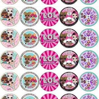 30 кукол LOL Surprise, украшения для кексов из съедобных вафель, топперы для тортов на день рождения