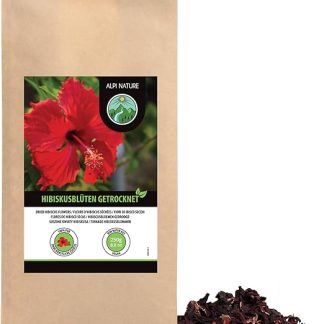 Чай Alpi Nature с гибискусом, 250 г, сушеные целые цветки гибискуса с лепестками, рассыпной чай.