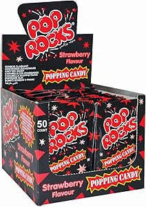 Конфеты DOK Pop Rock со вкусом клубники, упаковка из 50 штук (50 x 7 г)