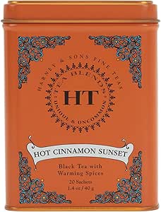 Черный чай Harney & Sons «Горячий коричный закат» — 20 пакетиков.