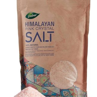 Чистая розовая кристаллическая гималайская соль Dabur - 1 кг 100% натуральная соль с жизненно важными питательными веществами Высококачественная нерафинированная соль Без глютена Сертифицирована как халяльная и кошерная соль Для здоровья и снижения артериального давления