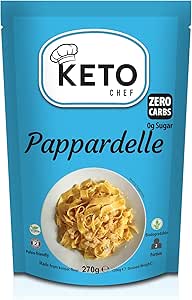 Макароны быстрого приготовления Keto Chef Pappardelle, набор веганских макарон из конжака, без углеводов и сахара, без жира, ширатаки, подходят для веганов, низкокалорийные блюда, готовы к употреблению.