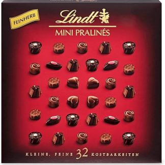 Мини-пралине Lindt Fine-Grained Mini Pralines Noirs 163 г Темный шоколад 32 пралине Небольшой шоколадный подарочный набор или подарочный набор пралине