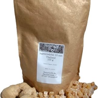 Naturix24 – кусочки подслащенного имбиря 10 мм – пакетик 100 г