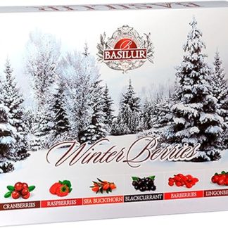Набор чайных пакетиков Basilur - Winter Berries, 60 пакетиков по 2 г (зимние ягоды).