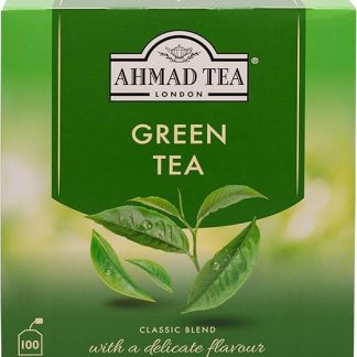 Зеленый чай Ahmad Tea, 100 пакетиков с ленточкой/ярлычком, 200 г