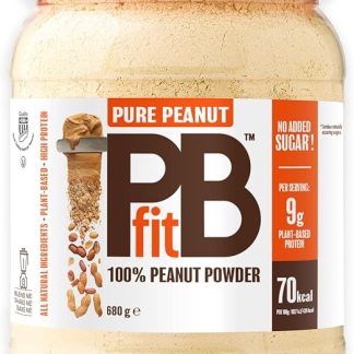 PBfit Чистый арахисовый порошок - без добавления сахара, 9 г растительного белка, на 82% меньше жира, без глютена, натуральный арахисовый протеиновый порошок - арахисовая мука из настоящего жареного арахиса - 680 г
