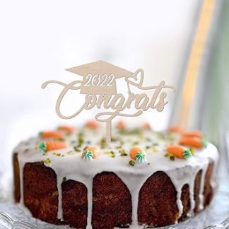 Деревянное украшение для выпускного торта с надписью «Поздравляем с окончанием учебы в 2022 году!», топперы на заказ для выпускников университета, подарки на выпускной для него/нее, топпер для торта в виде выпускной шапки.