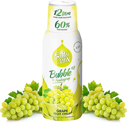 FruttaMax - Концентрат фруктового сиропа С пониженным содержанием сахара С содержанием фруктов 60% Подходит для автоматов по продаже газированных напитков 500 мл (виноград)