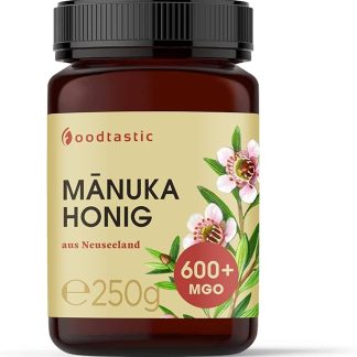 Мед манука Foodtastic MGO 600+ 250 г, сертифицировано в Новой Зеландии, протестировано в лаборатории.