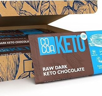 CO COA Шоколад без сахара с маслом MCT C:8 C:10 из кокоса – Органический темный шоколад 12 x 40 г (480 г), подслащенный эритритолом – Идеально подходит для кето- и низкоуглеводной диеты