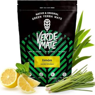Зеленый лимонный мате Verde Mate 0,5 кг Лимонный мате 500 г Освежающий вкус Натуральный кофеин Чай мате из Бразилии 500 г