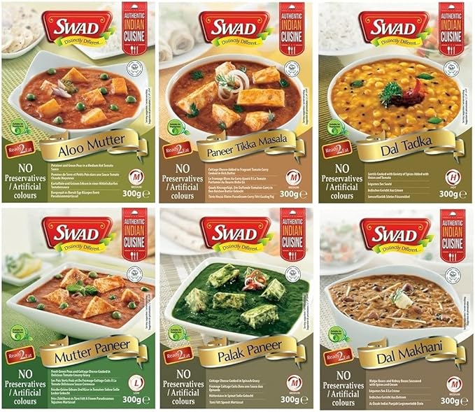 6x Индийское готовое блюдо МИКС 280г из Индии Тикка Матка Панно Карри Дал Палак Махани