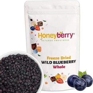 Сублимированная дикая черника 100 г - Натуральная дикая черника - Сублимированные ягоды без добавления сахара - Сушеная дикая черника для выпечки, украшения тортов и десертов