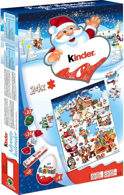Календарь Kinder Advent Calendar в виде пазла и различные шоколадные конфеты, календарь 311 г.