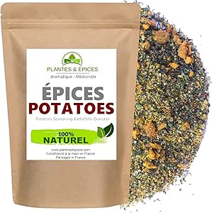 Меланж Mix Epices 100% Naturel pour assaisonnement Pomme de Terre Картофель 100 г - Sachet Fraîcheur Биоразлагаемый, пригодный для повторного использования