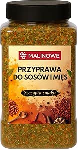 Малиновая приправа для соусов и мясных блюд, банка 700 г с дозатором.