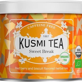 Чай Kusmi - Sweet Break, органический настой - смесь гибискуса, растений, красных фруктов и бисквитных нот - настой гибискуса без тиина, развесной - банка 100 г