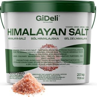 Крупная гималайская соль GiDeli, 20 кг, розовая, натуральная, нерафинированная, из Пакистана, для кухни, ванной комнаты, соляных ламп, декора.