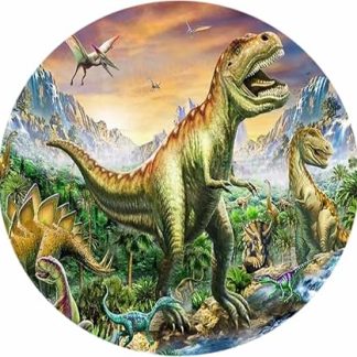 Круглая фигурка динозавра для украшения торта.