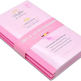 Dolfin — нежный темный шоколад с солью, Guerande 60%, 210 г (3 x 70 г)