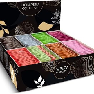 Veertea - Чайный подарочный набор - Чайные пакетики, 200 шт. - Различные вкусы - Черный, зеленый, травяной и фруктовый чай - Подарок для любителей чая - Набор B Элегантный черный