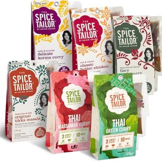 Набор соусов Spice Tailor — ассортимент соусов для азиатского и индийского карри, включая тайский зеленый карри и карри масаман, тикка масала, корма и курицу в масле (вегетарианский вариант) — любимый многими набор.