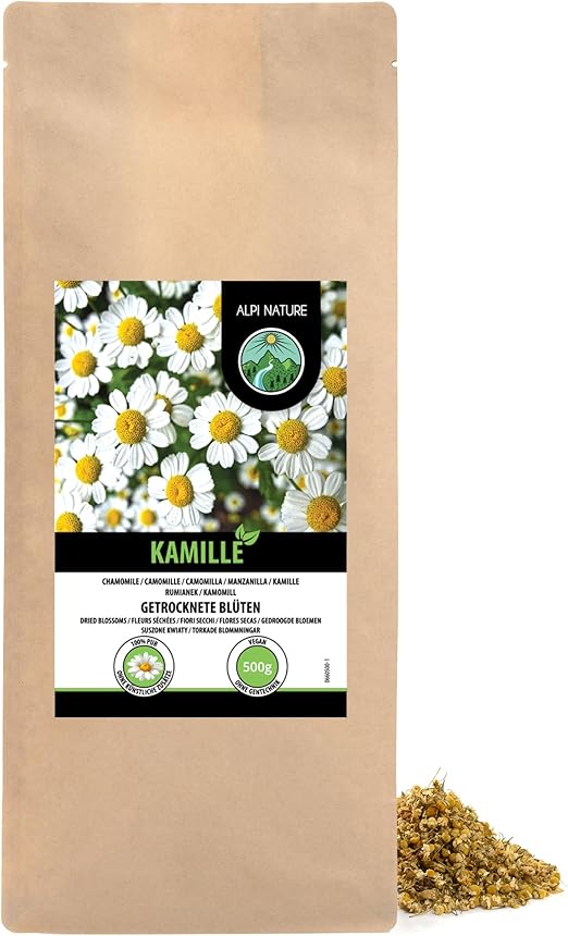 Чай Alpi Nature с ромашкой, 500 г, сушеные цветки ромашки, травяной рассыпной чай.