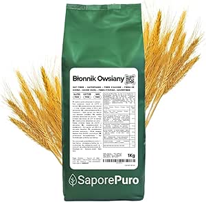 Овсяная клетчатка SaporePuro, 1 кг - Без глютена - Натуральный источник клетчатки