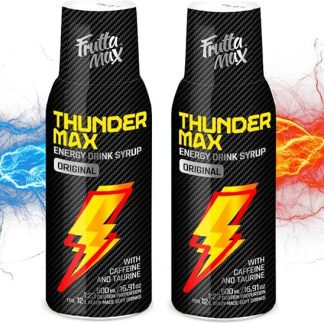 2 упаковки - FruttaMax - Концентрат энергетического сиропа С пониженным содержанием сахара Подходит для торговых автоматов - (2x500 мл) (2 x ThunderMAX)