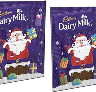 Адвент-календарь Cadbury с молочным шоколадом, 90 г, 2 штуки, к Рождеству 2021 года.
